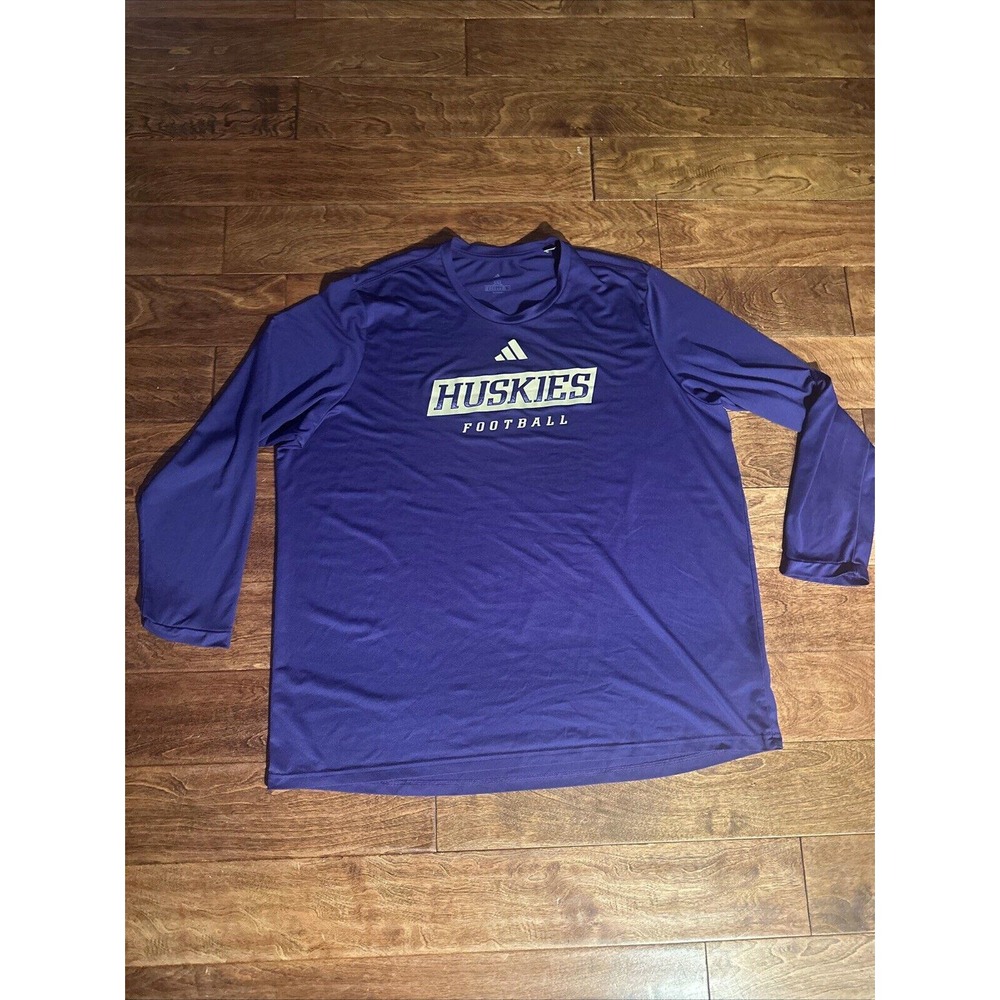 Washington Huskies Adidas Staff Issue Lightweight Longsleeve Performance T 3XL